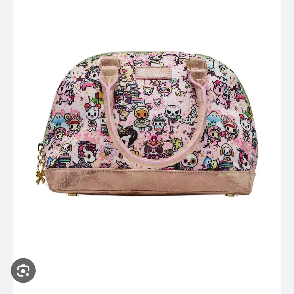 Tokidoki Pink and Gold Satchel Bag